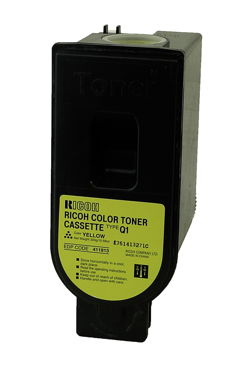 Ricoh 411913 (Type Q1) Yellow OEM Toner Cartridge