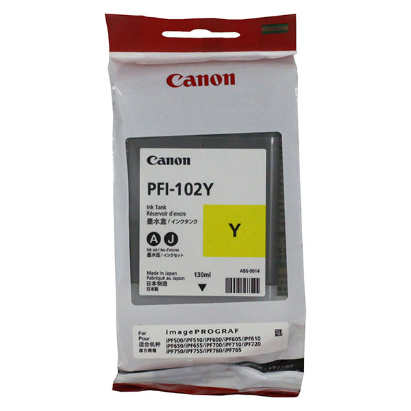 Canon 0898B001 (PFI-102Y) Yellow OEM Inkjet Cartridge