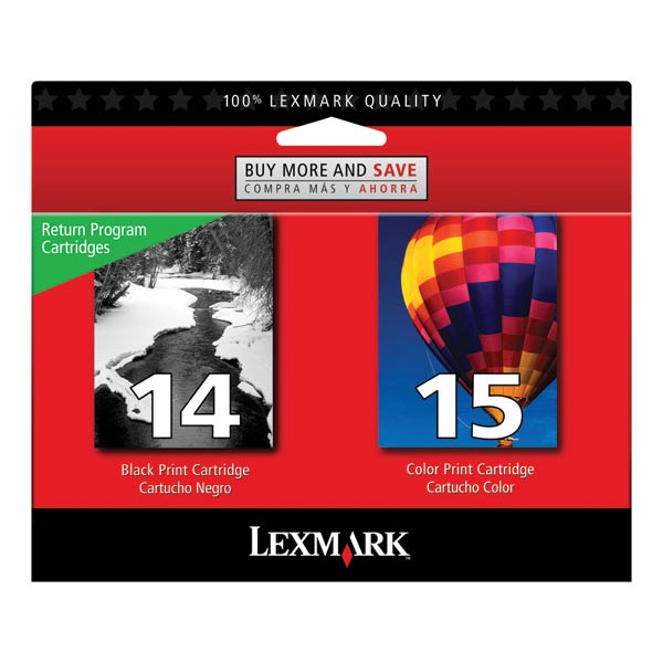 Lexmark 18C2239 (Lexmark #14) Black / Color OEM Inkjet Cartridge (Combo Pack)