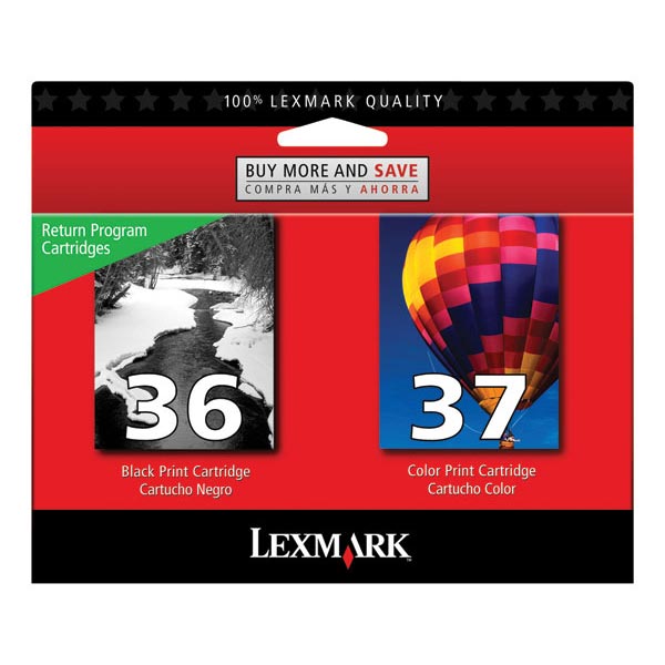 Lexmark 18C2229 (Lexmark #36) Black / Color OEM Inkjet Cartridge (Combo Pack)