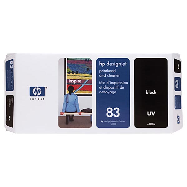 HP C4960A (HP 83) UV Black OEM Printhead / Cleaner