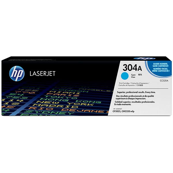 HP CC531AG (HP 304A) Cyan OEM ColorSphere Print Cartridge