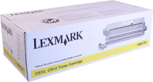 Lexmark 12N0770 Yellow OEM Toner Cartridge