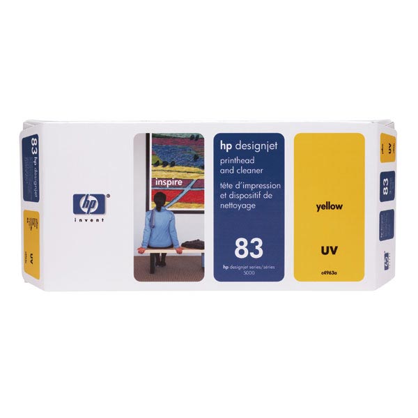 HP C4963A (HP 83) UV Yellow OEM Printhead / Cleaner