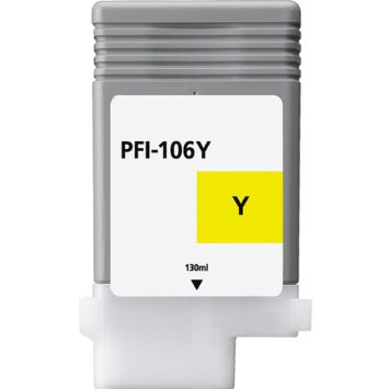 Premium Quality Yellow Inkjet Cartridge compatible with Canon 6624B001AA (PFI-106Y)