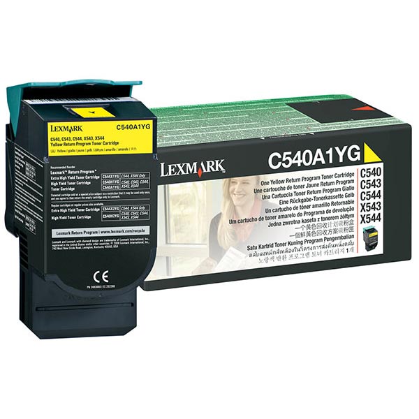 Lexmark C540A4YG Yellow OEM Toner Cartridge