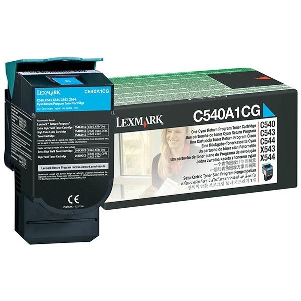 Lexmark C540A1CG Cyan OEM Toner Cartridge