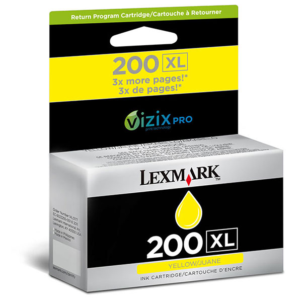 Lexmark 14L0177 (Lexmark #200XL) Yellow OEM High Yield Ink Cartridge