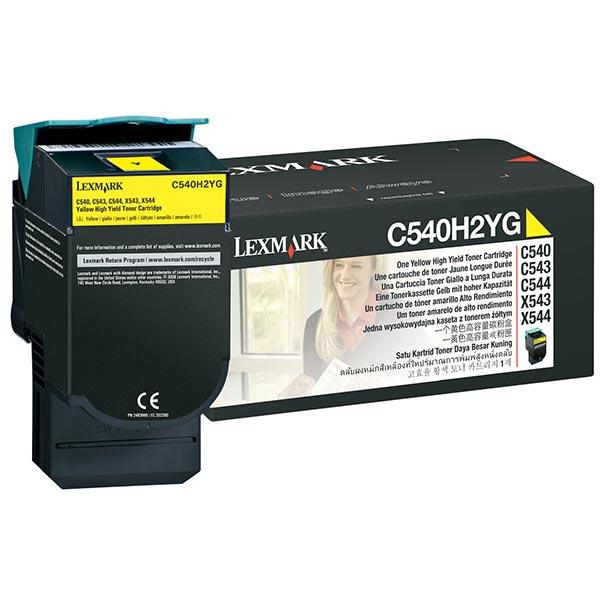 Lexmark C540H2YG Yellow OEM Toner Cartridge