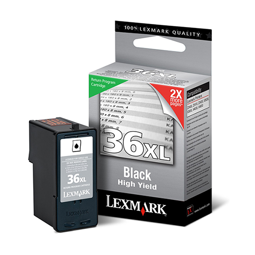 Lexmark 18C2230 (Lexmark #36XL) Black OEM High Yield Inkjet Cartridge (2 pk)