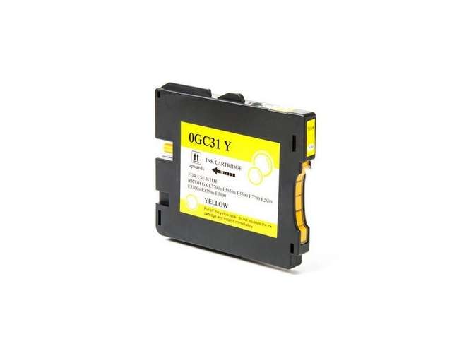 Premium Quality Yellow Inkjet Cartridge compatible with Ricoh GC31Y
