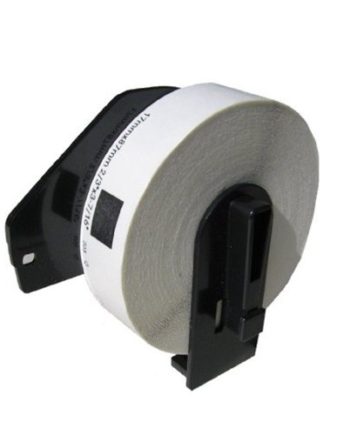 Premium Quality White 1.5'' x 100'/ 38mm x 30.4m Continuous Length Paper Tape compatible with Brother DK-2225