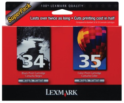 Lexmark 18C0535 (Lexmark #34) Black / Color OEM Inkjet Cartridge (Combo Pack)