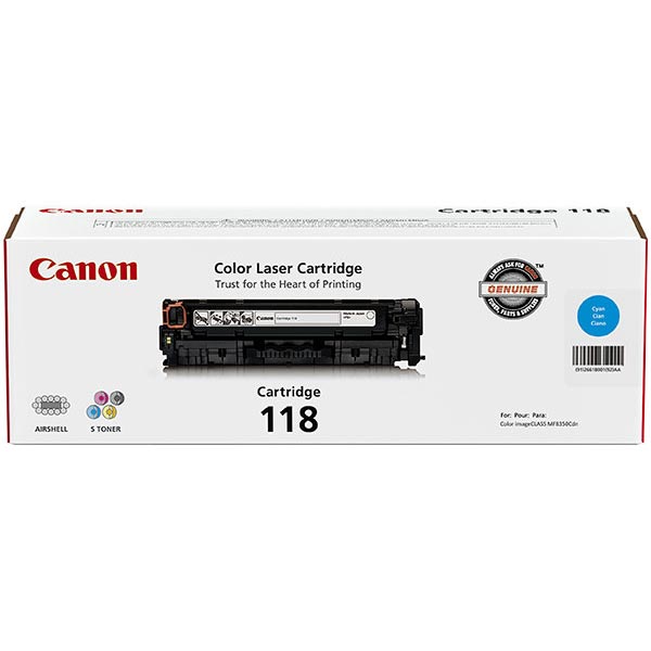 Canon 2661B001AA (Canon 118) Cyan OEM Laser Toner Cartridge