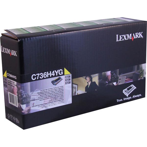 Lexmark C736H4Y Yellow OEM High Yield Toner Cartridge