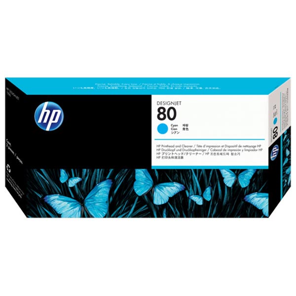HP C4821A (HP 80) Cyan OEM Printhead / Cleaner