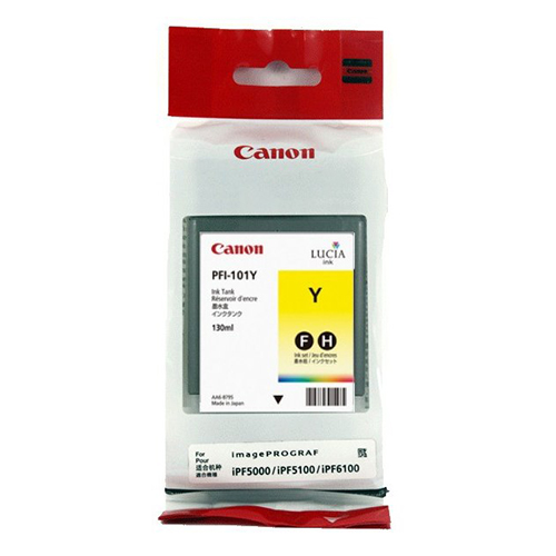 Canon 0886B001AA (PFI-101Y) Yellow OEM Inkjet Cartridge