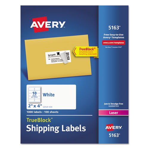 Avery 5163 OEM Shipping Labels (100 sheets per pack)