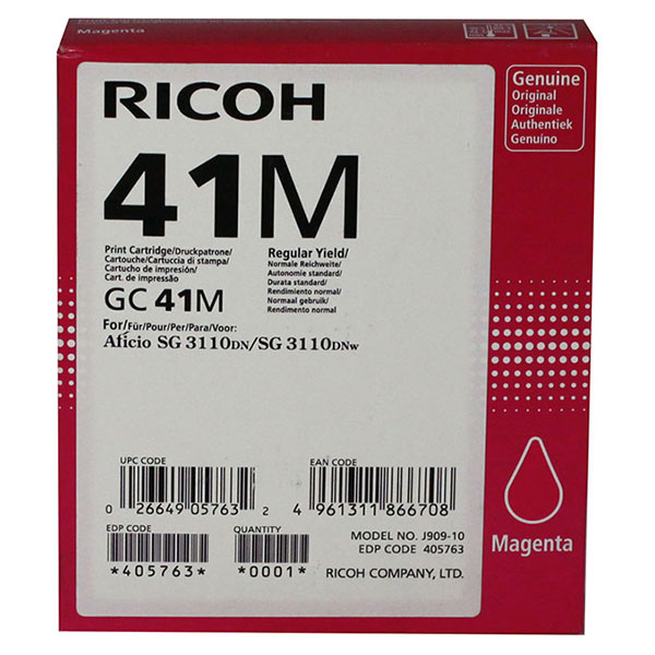 Ricoh 405763 Magenta OEM Inkjet Cartridge