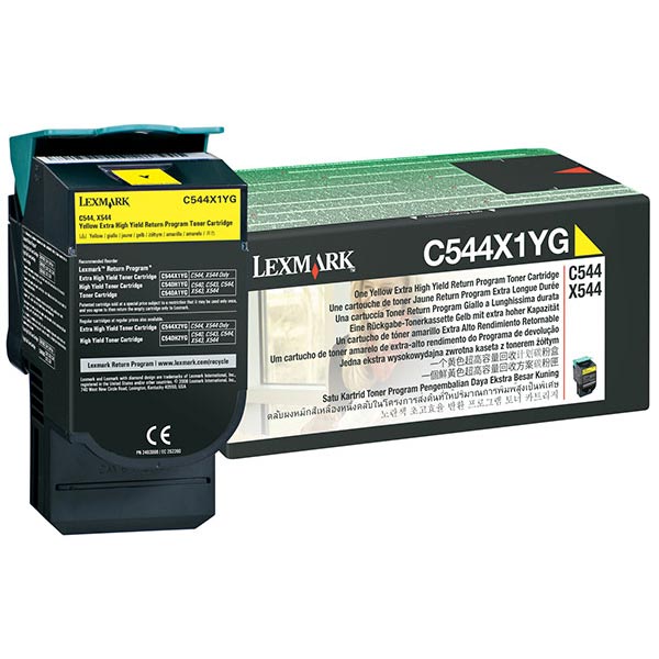 Lexmark C544X1YG Yellow OEM Toner Cartridge
