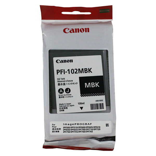 Canon 0894B001 (PFI-102MBk) Matte Black OEM Inkjet Cartridge