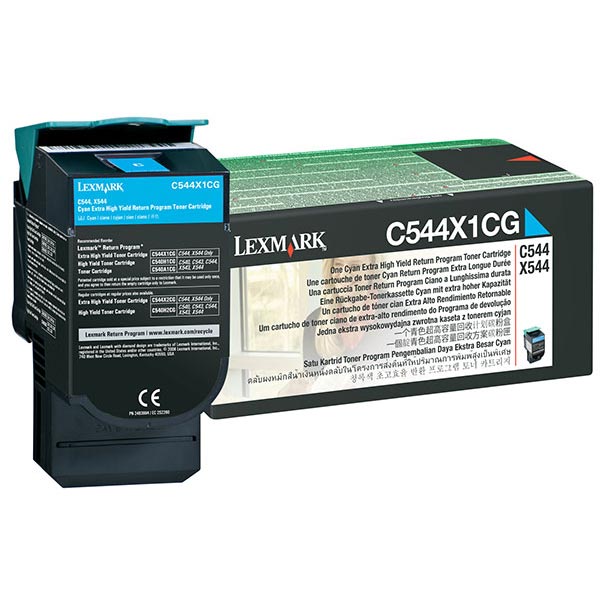 Lexmark C544X1CG Cyan OEM Toner Cartridge