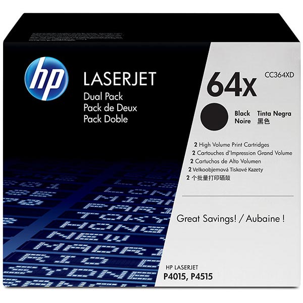 HP CC364XD (HP 64X) Black OEM Smart Print Cartridge