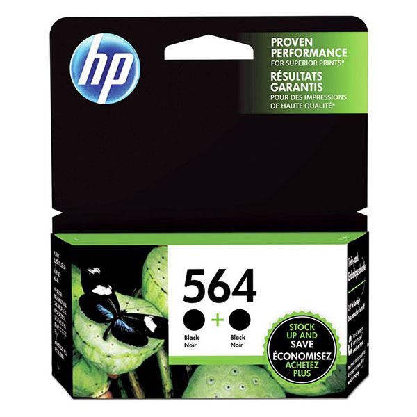 HP C2P51FN (HP 564) Black OEM Inkjet Cartridges (2 each)