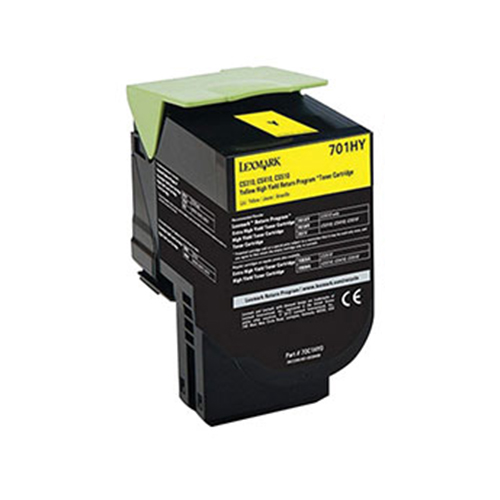 Premium Quality Yellow Toner Cartridge compatible with Lexmark 70C1HY0 (Lexmark #701HY)