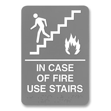 U.S. Stamp & Sign ADA Plastic Fire Use Stairs Sign