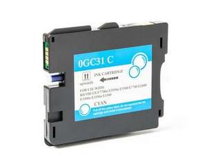Premium Quality Cyan Inkjet Cartridge compatible with Ricoh GC31C