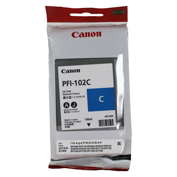 Canon 0896B001 (PFI-102C) Cyan OEM Inkjet Cartridge