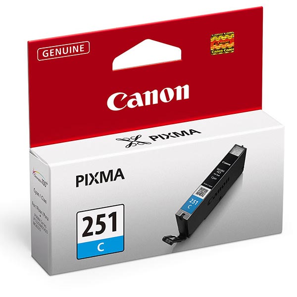 Canon 6514B001 (CLI-251) Cyan OEM Inkjet Cartridge