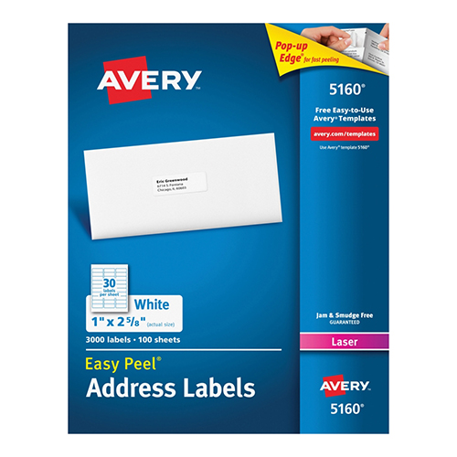 Avery 5160 OEM Address Labels (100 sheets per pack)