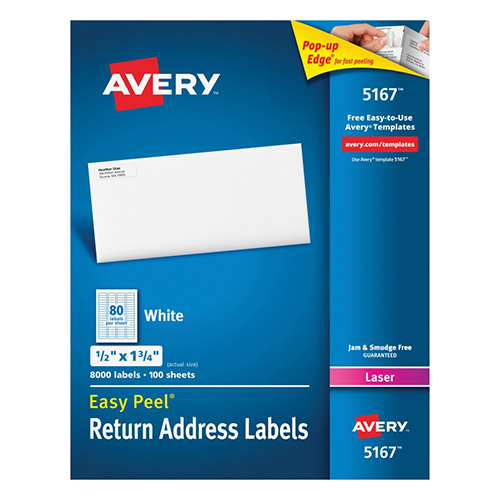Avery 5167 OEM Return Address Labels (100 sheets per pack)
