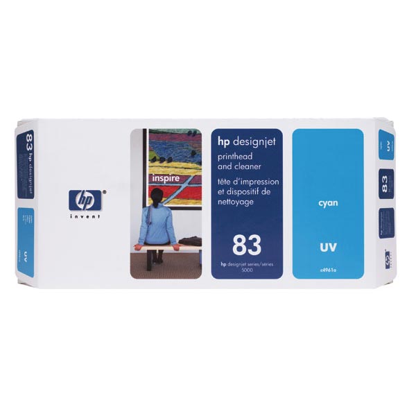 HP C4961A (HP 83) UV Cyan OEM Printhead / Cleaner