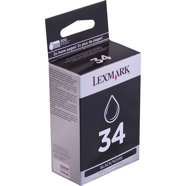 Lexmark 18C0034 (Lexmark #34) Black OEM Inkjet Cartridge