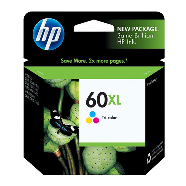 HP CC644WN (HP 60) Tri-Color OEM Inkjet Cartridge