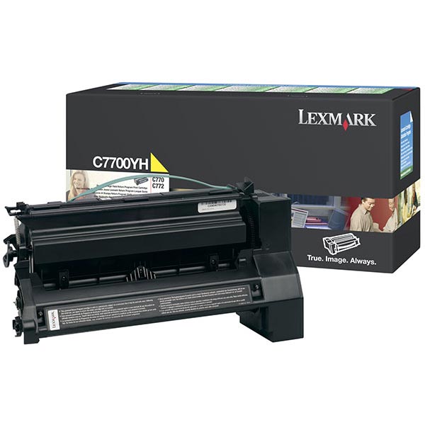 Lexmark C7706YH Yellow OEM High Yield Print Cartridge