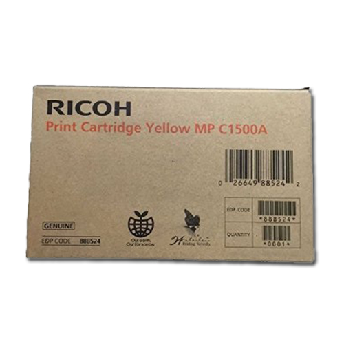 Ricoh 888524 (Type MPC1500A) Yellow OEM Toner Cartridge