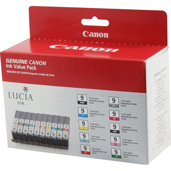 Canon 1033B005 (PGI-9) All Colors OEM Inkjet Cartridge (10 pk)