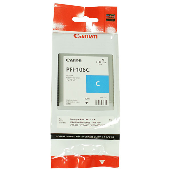 Canon 6622B001AA (PFI-106C) Cyan OEM Inkjet Cartridge