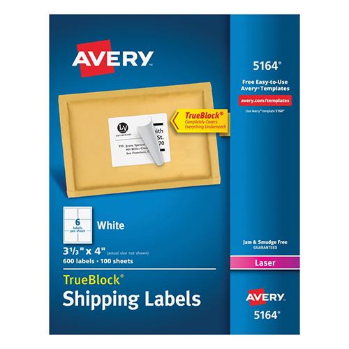 Avery 5164 OEM Shipping Labels (100 sheets per pack)