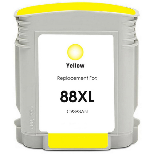 Premium Quality Yellow Inkjet Cartridge compatible with HP C9393AN (HP 88XL)