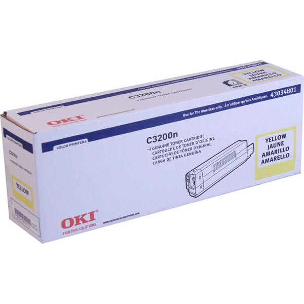 Okidata 43034801 (Type C6) Yellow OEM Toner Cartridge