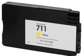 Premium Quality Yellow Inkjet Cartridge compatible with HP CZ132A (HP 711A)