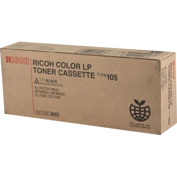 Ricoh 885372 (Type 105) Black OEM Laser Toner Cartridge