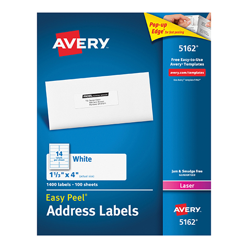 Avery 5162 OEM Address Labels (100 sheets per pack)
