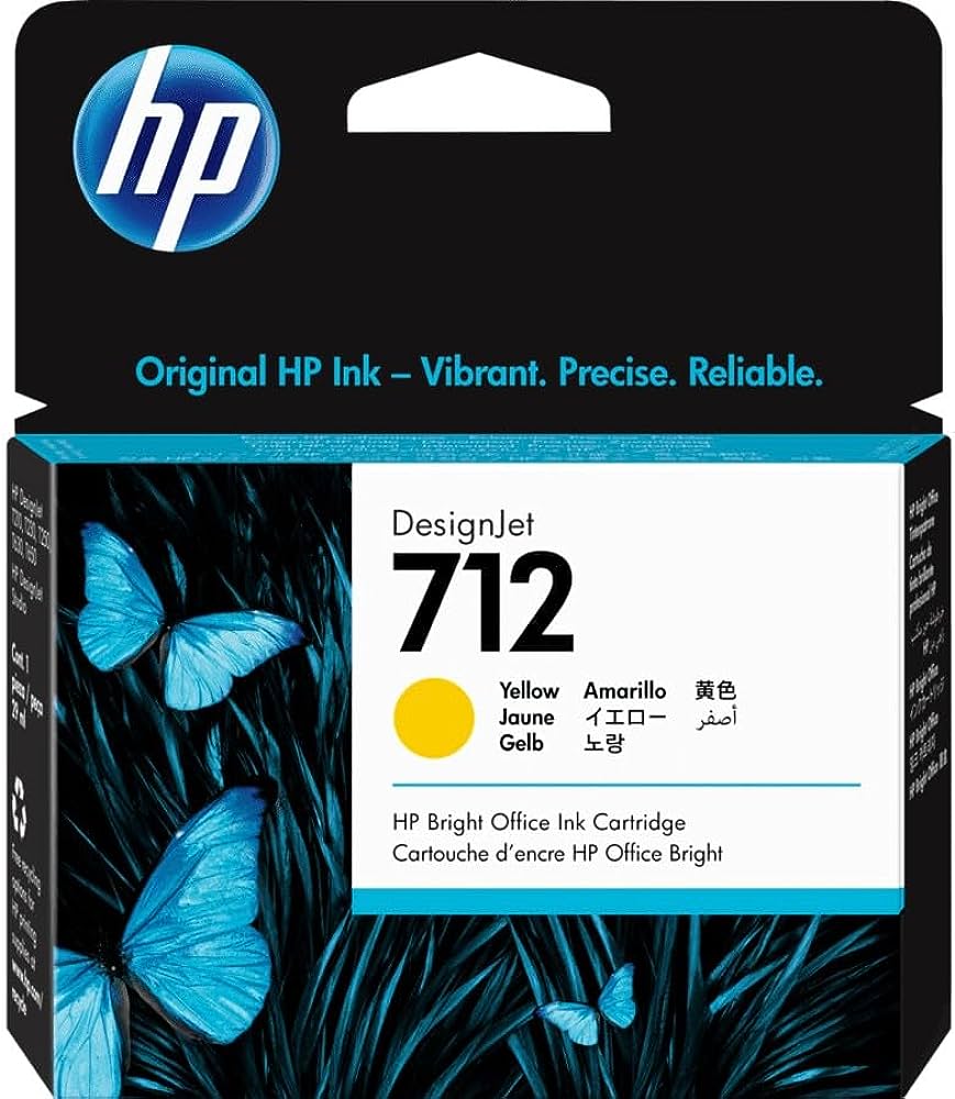 HP 3ED69A (HP 712) Yellow Inkjet Cartridge (29ml)