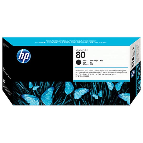 HP C4820A (HP 80) Black OEM Printhead / Cleaner